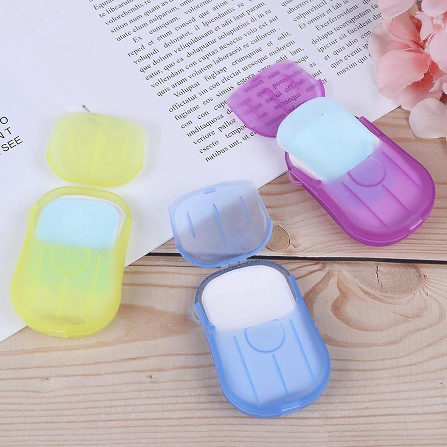 Travel Paper Soap Sheet with Mini Box (20 Sheets in a Pack Approx / Mix Color) Signaturekarts