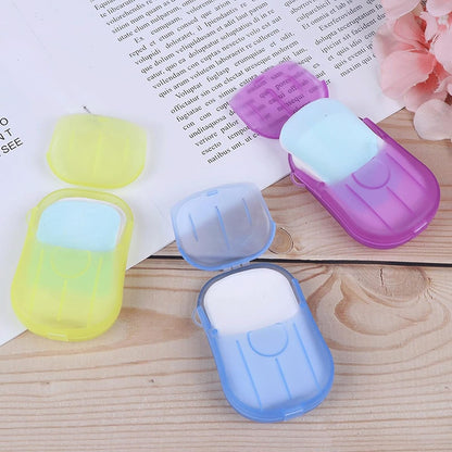 Travel Paper Soap Sheet with Mini Box (20 Sheets in a Pack Approx / Mix Color) Signaturekarts