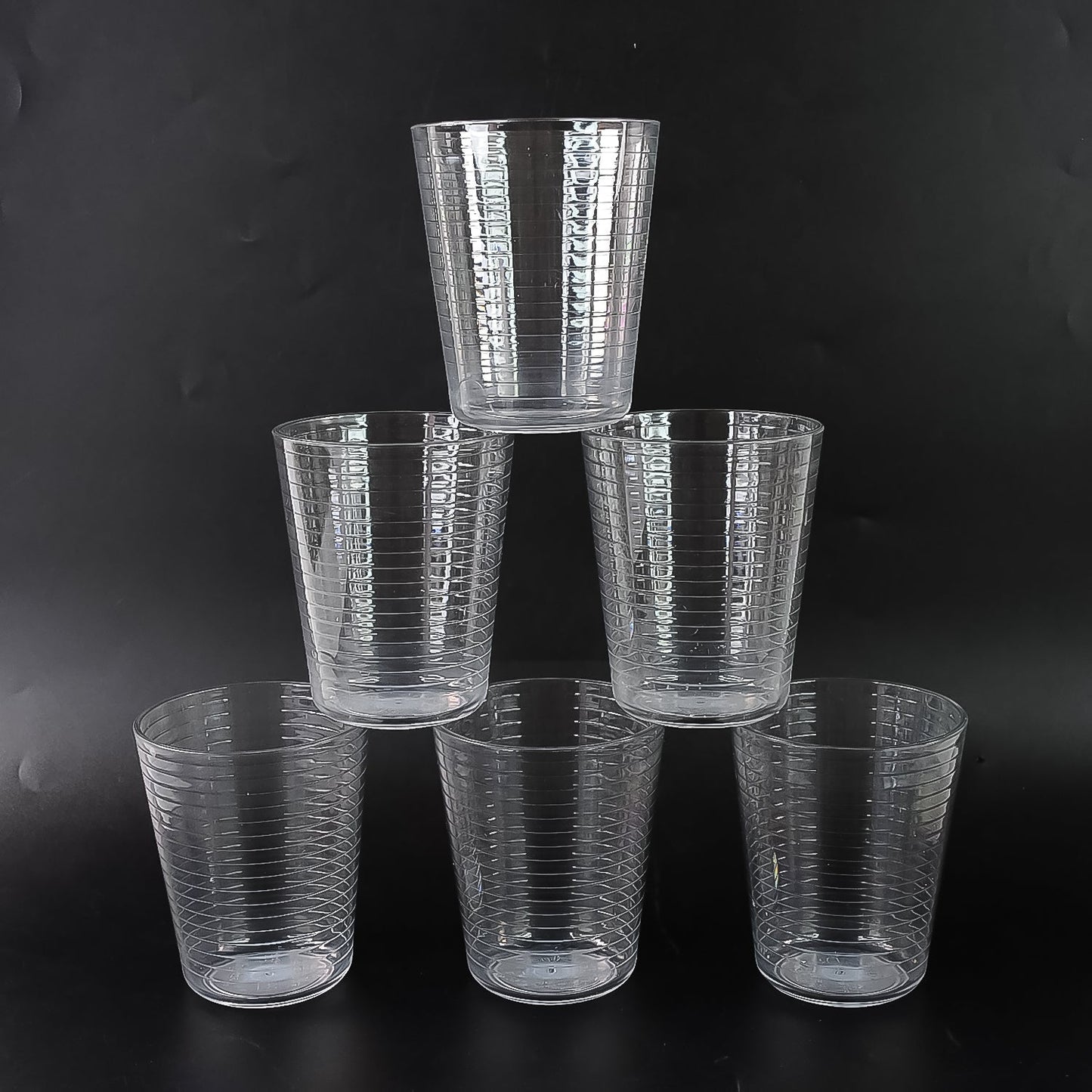 Apex Pyramid Ringo Plastic Glass – 300ml Approx | Durable, Crystal-Clear Tumbler Signature kart