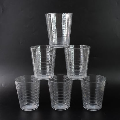 Apex Pyramid Ringo Plastic Glass – 300ml Approx | Durable, Crystal-Clear Tumbler Signature kart