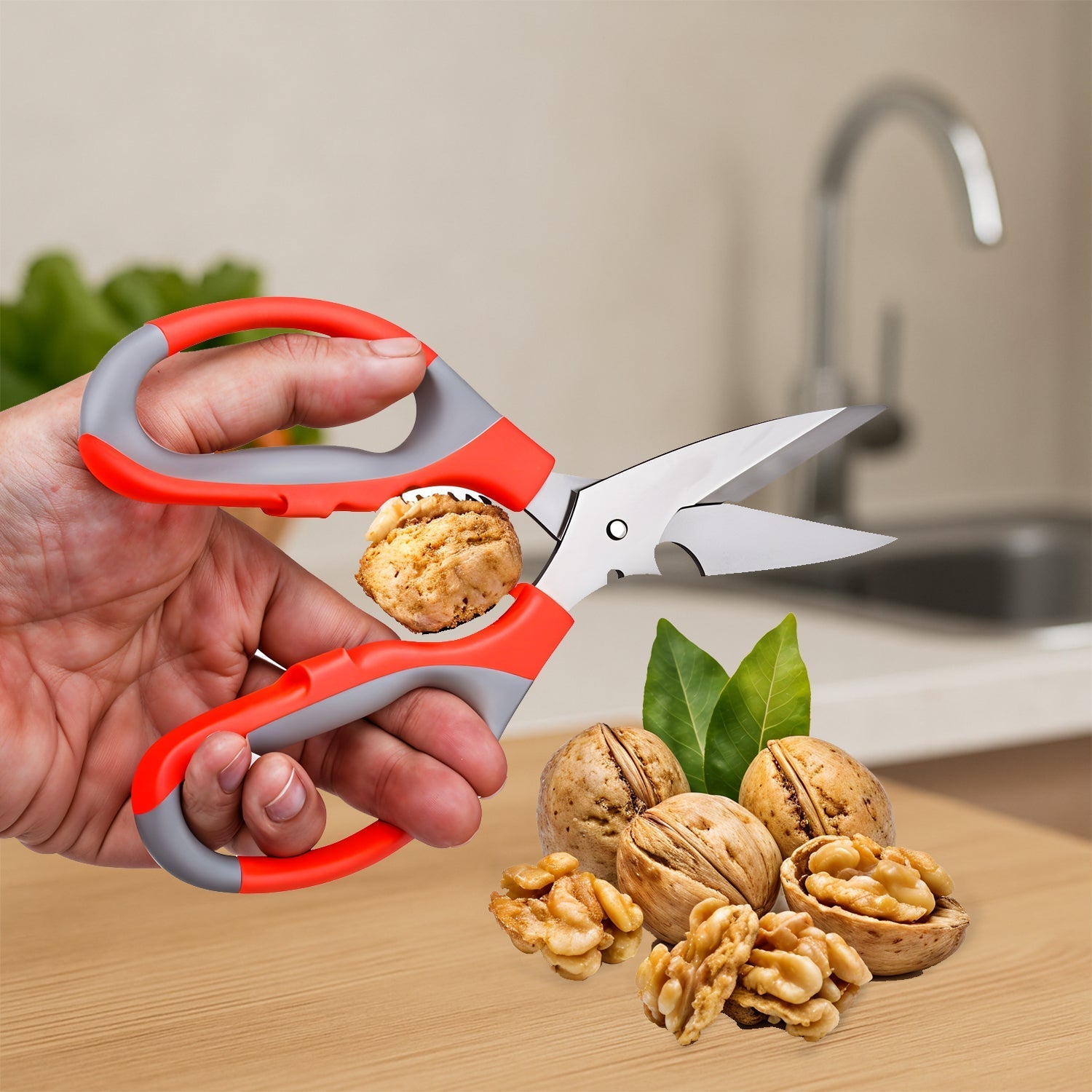 SpaceMulti-Function Kitchen Scissors for Veggies, Meat & Seafood with Bottle Opener signaturekarts
