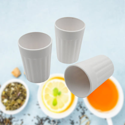 Small Plastic Coffee / Tea Cups Reusable Plastic Cup Mug(3 Pcs Set) signaturekarts