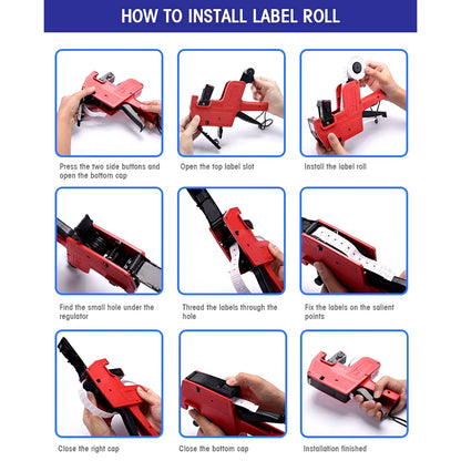 Handheld 8-Digit Plastic Price Tag Gun – Ideal for Retail & Market Price Tagging signaturekarts