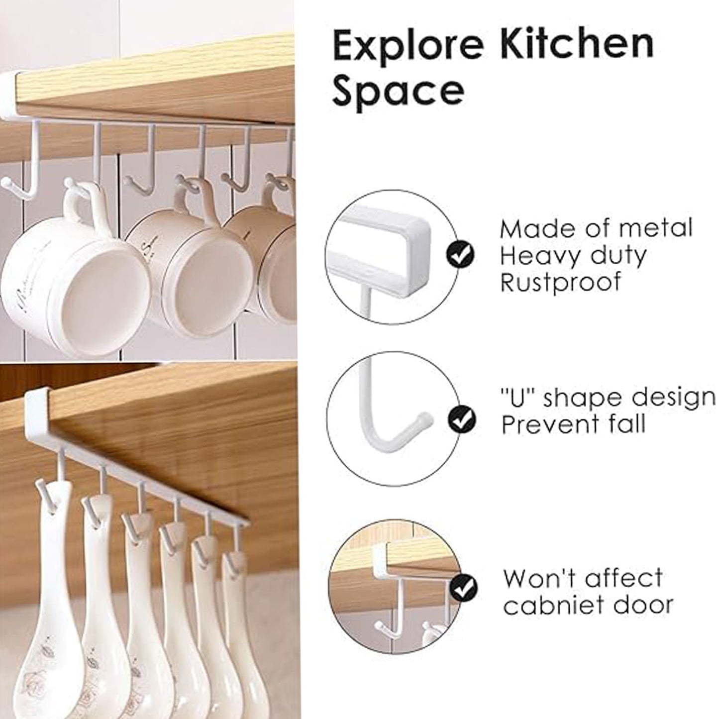Metal Multifunctional Cabinet Storage Organize Rack (1 Pc / Small) Signature kart