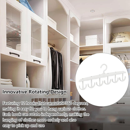 Rotatable Tank Top Hanger – Space Saving Closet Organizer Dorms & (12-Hook) signaturekarts