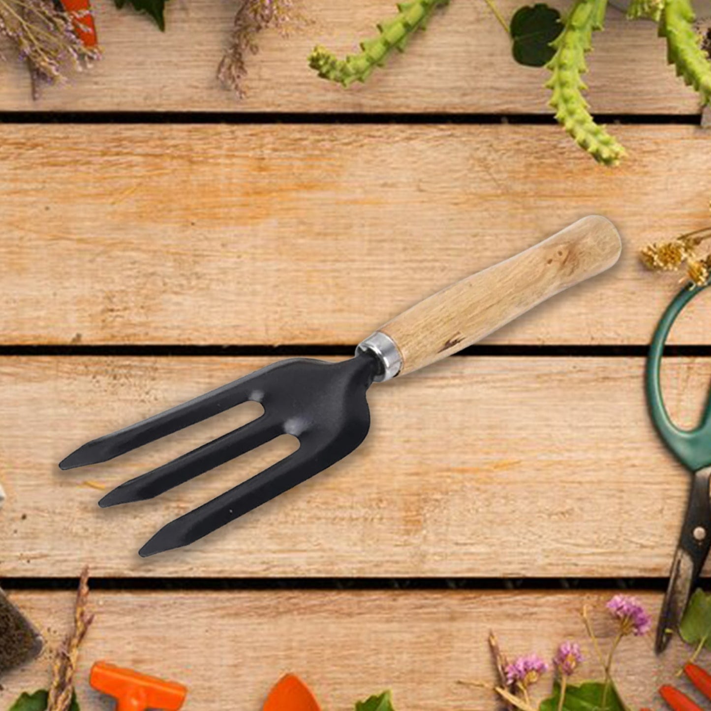 Hand Weeding Fork (Steel, Black) Signature Kart