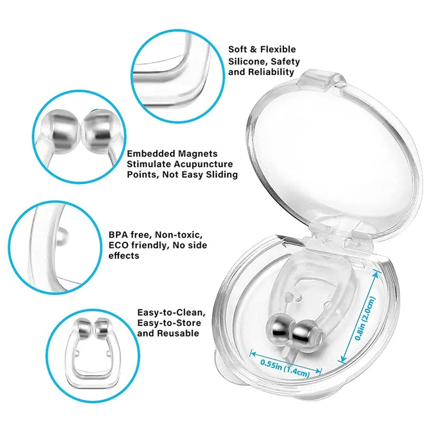 Anti-Snore Nose Clip (Silicone, 1 Pc) signaturekarts