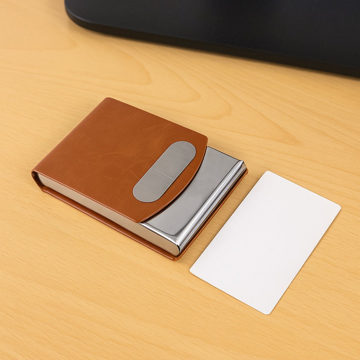 Premium Leather Finish Visiting Card Holder (1 Pc) The Morsignaturekarts