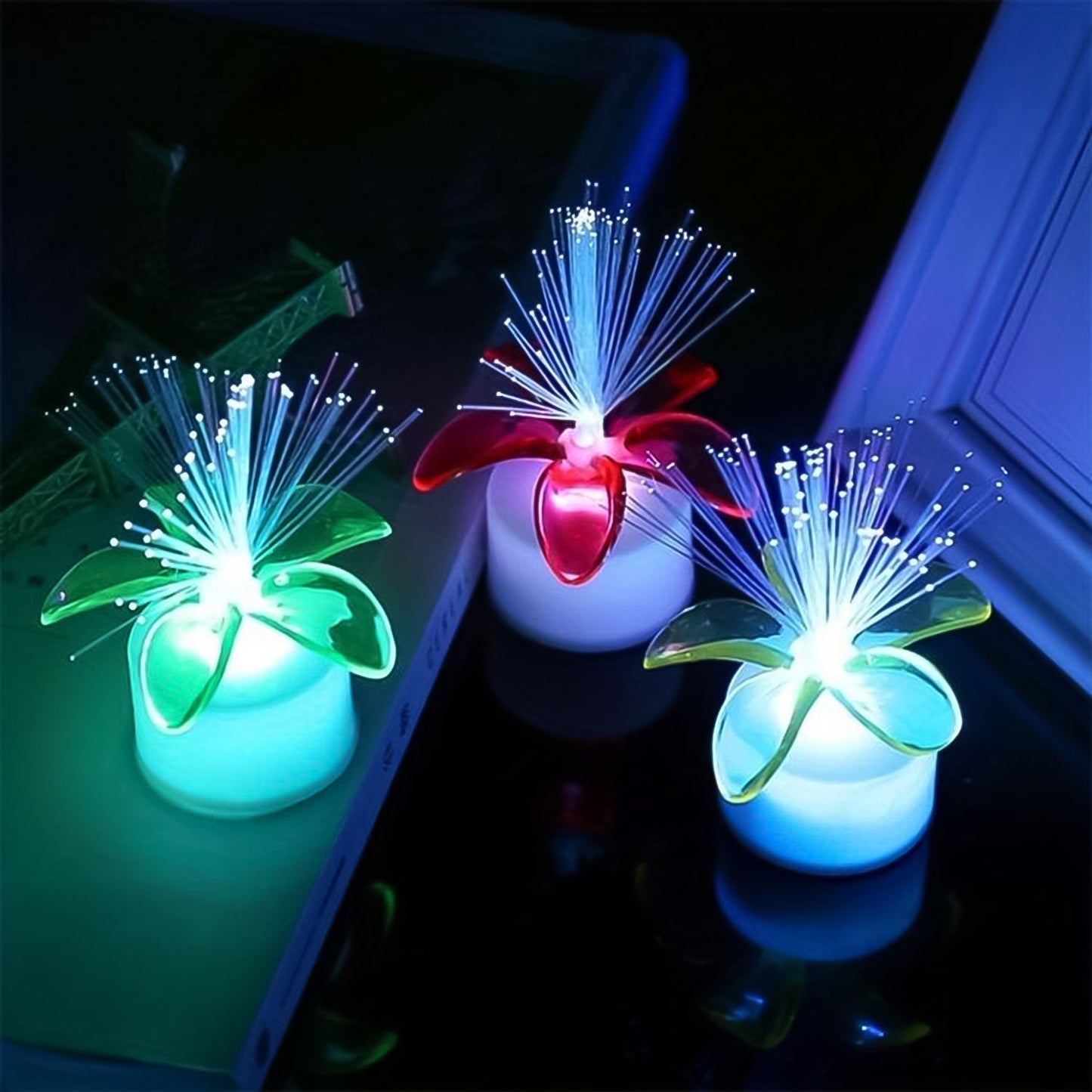 Pack of 12 Mini Fiber Optic LED Table Centerpieces for Diwali Your Brand