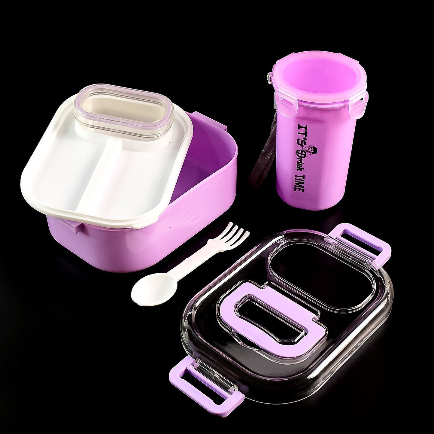 Multi-Functional 1 Set Leakproof Lunch Box with Cutlery & Tumbler Signature Kart