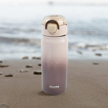 Stainless Steel Water Bottles Approx 600ML (Mix Design & Color / 1 Pc) Signature kart