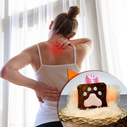 Paw Print Small Hot Water Bag with Cover for Pain Relief signaturekarts
