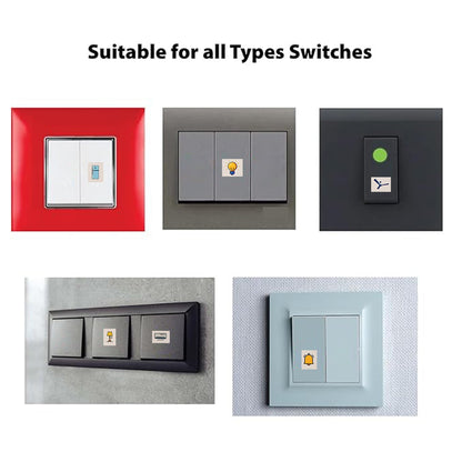 Pack of 10 Sheet Smart Switch Icon Sticker Sheet (10 Sheet, multi Icons) signaturekarts