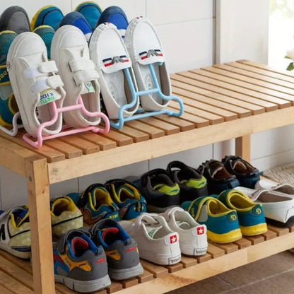 Multi Function Drying Rack Shoe Organizer Hanging Shelf for Wardrobe  2 Pc signaturekarts