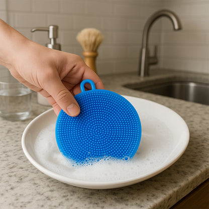 Silicone Dish Scrubber Sponge Mildew Free, Non Stick, Heat Resistant Your Brand
