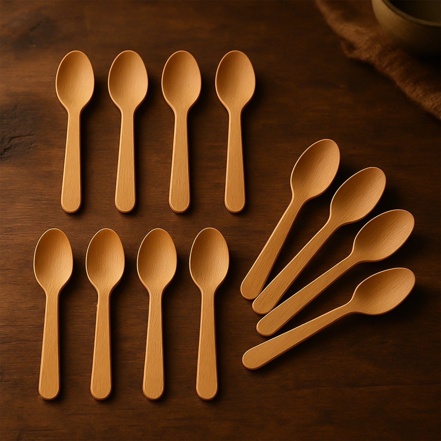 110mm Wooden Tea Spoon – 30 Pcs Pack signaturekarts