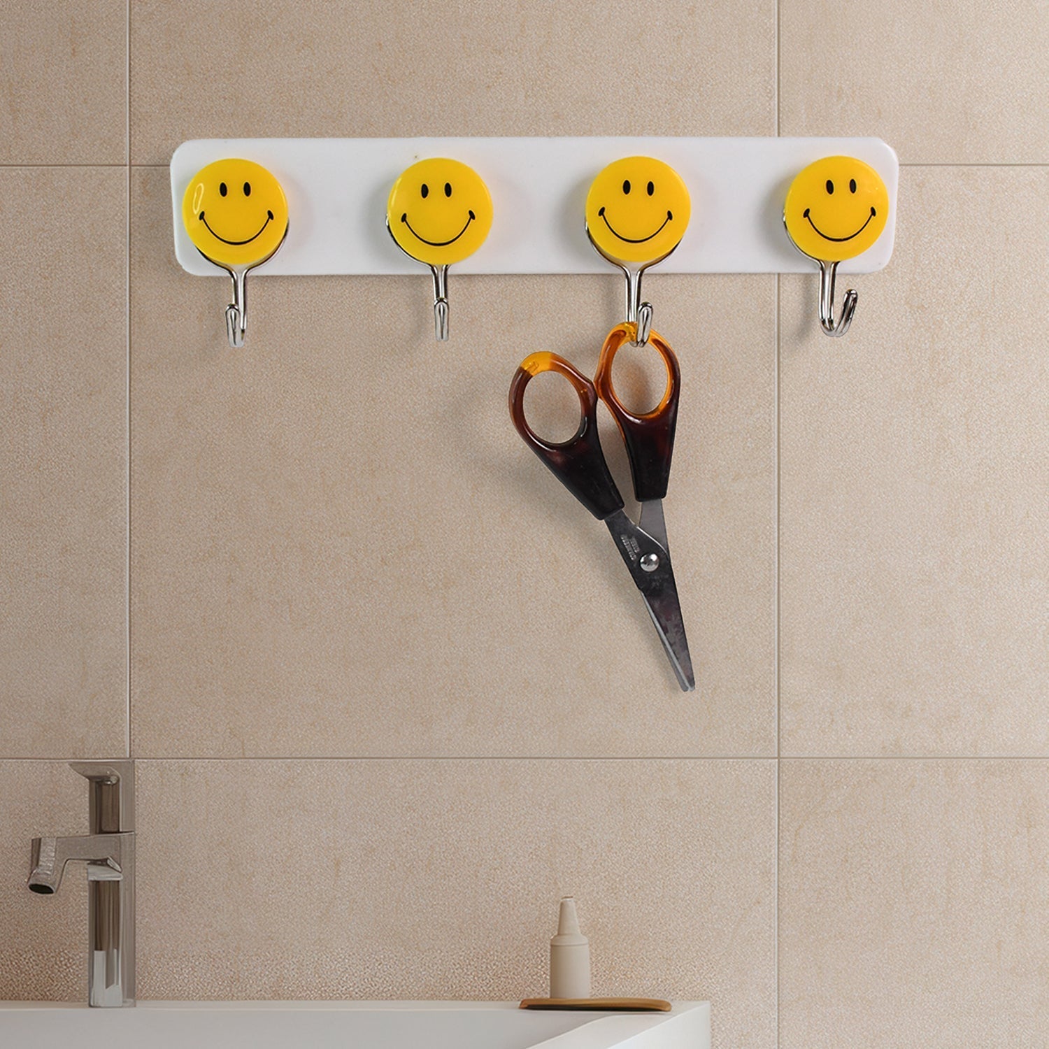 Multipurpose Self-Adhesive 4 hooks for wall Hook (1 Pc) Signaturekarts