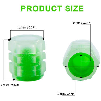 Luminous Tyre Valve Caps – Glow-in-the-Dark Air Stem Covers (4 Pcs / Mix Colour) Signaturekarts