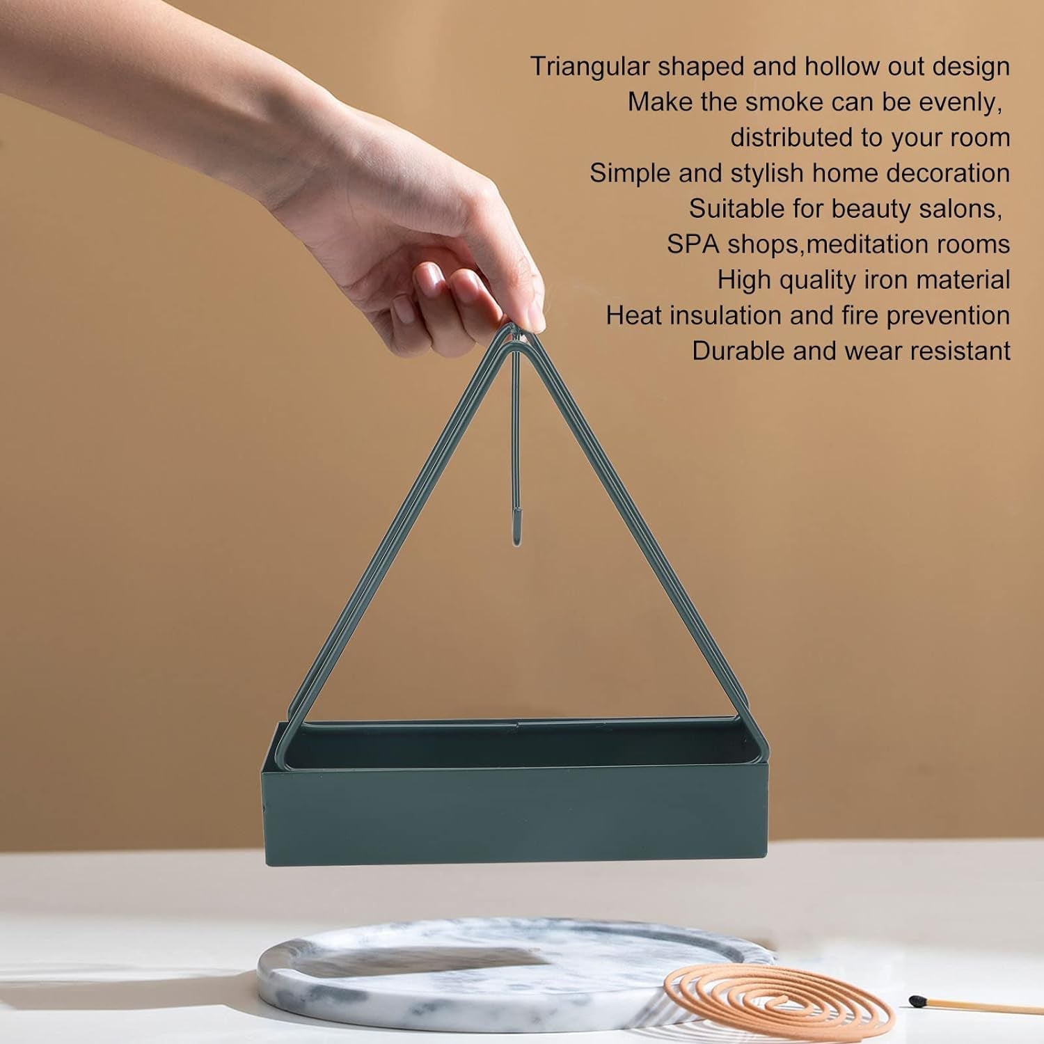 Triangular Iron Mosquito Coil Holder – Stylish Outdoor Incense Holder signaturekarts