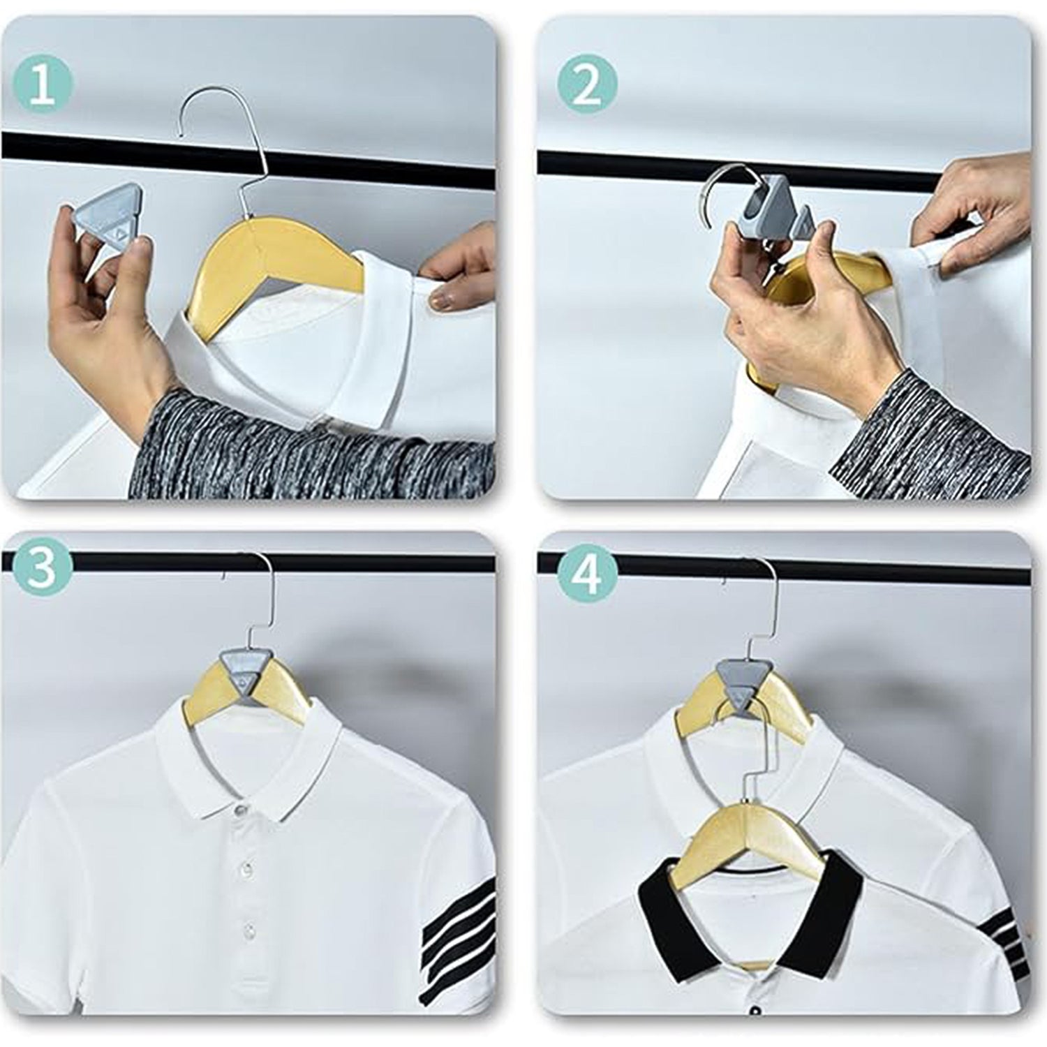 Multi-Functional Plastic Triangle Hanger Connector Hooks 5 Pcs Set Signature kart