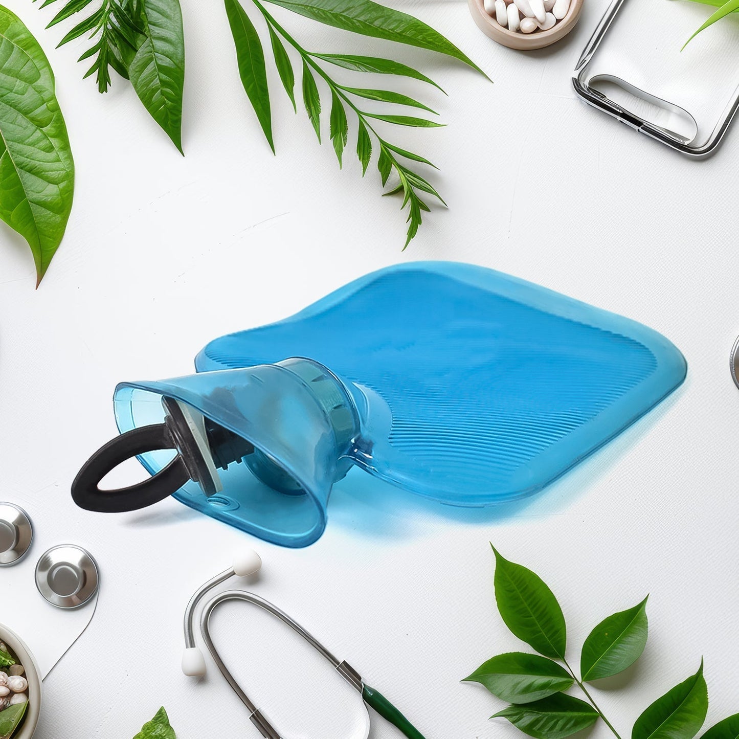 Transparent Personal Care Rubber Hot Water Heating Bag for Pain Relief (Small) Your Brand