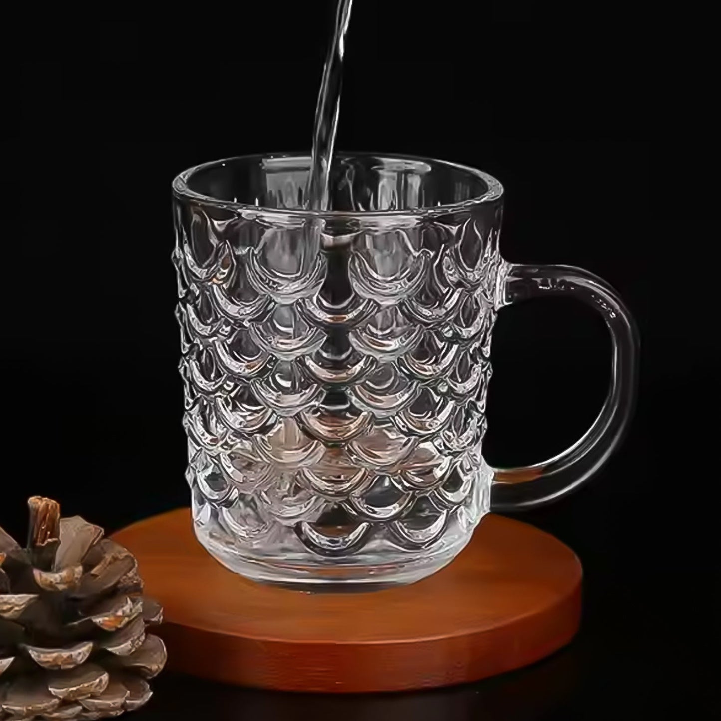 Glass Coffee & Tea Cup / Mug With Handle, Water glass (6 pcs Set / 225 ML) Signaturekarts