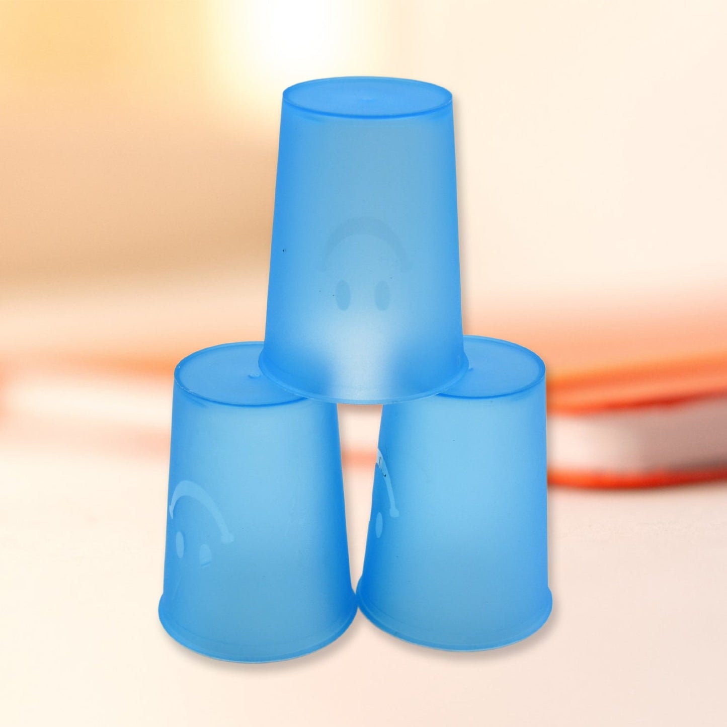 Reusable Plastic Drinking Tumblers - 4-Piece Transparent Water Cup Set signaturekarts