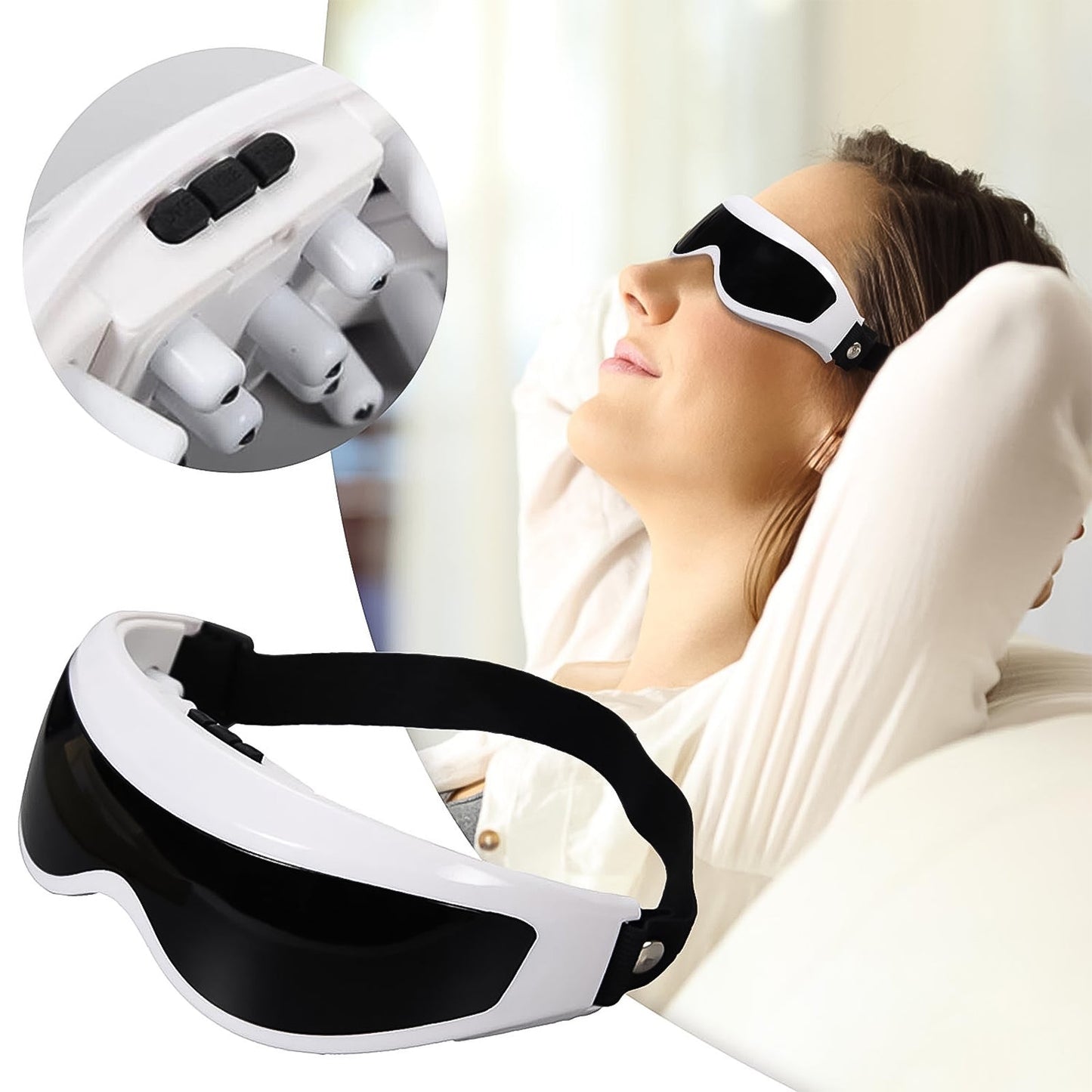 Electric Eye Massager with Adjustable Elastic Band (1 Pc) Signaturekarts