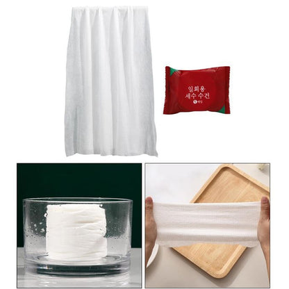 Compressed Towels Portable Disposable Compressed Cotton Coin Tissue Towel for Travel (30x25 Cm) signaturekarts