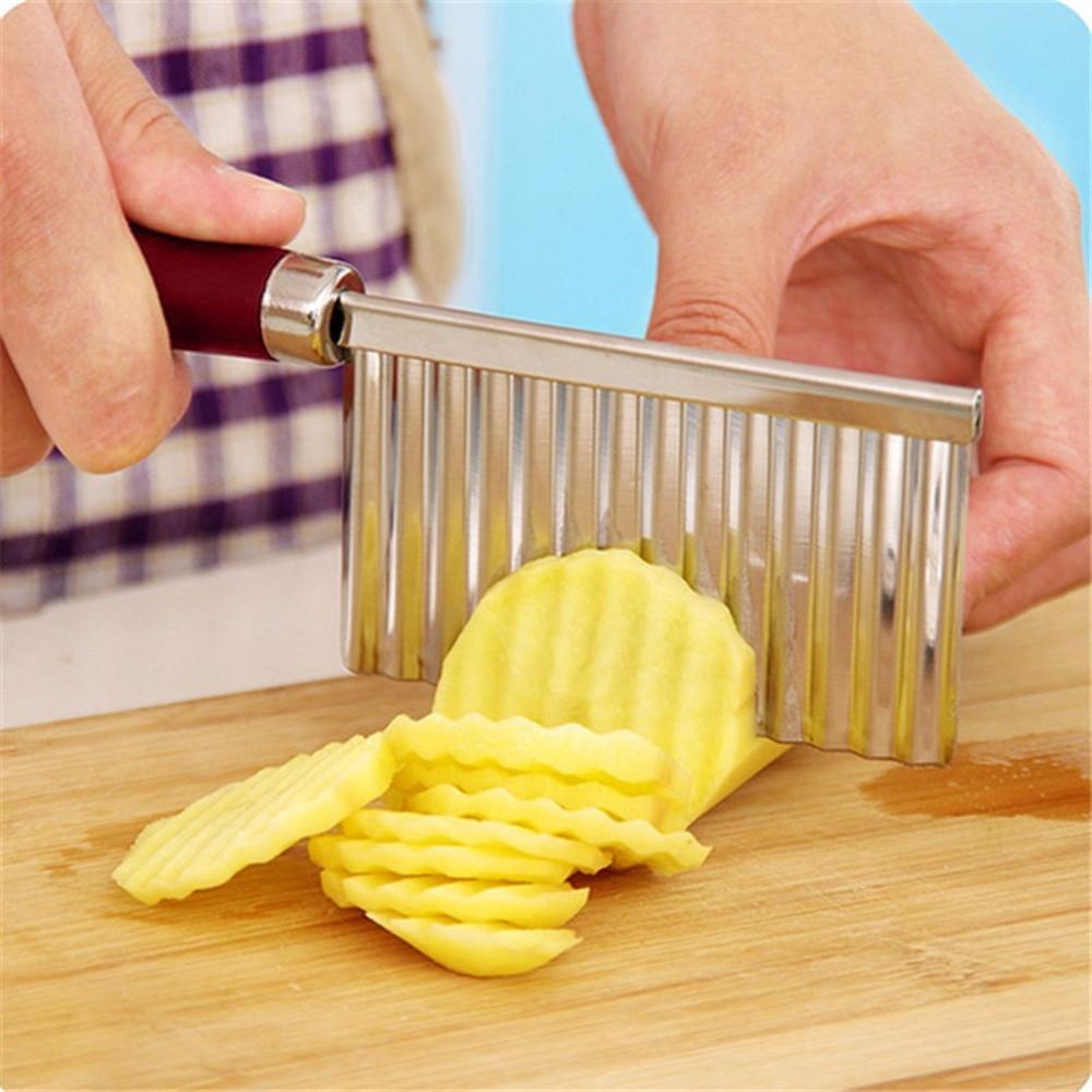 Stainless Steel Crinkle Cutter Knife for Salad and Vegetables Your Brand