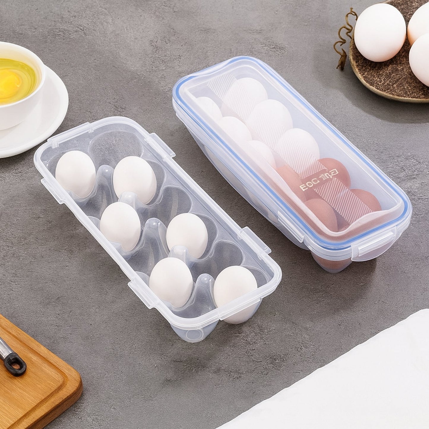 Lock-Clip Refrigerator Egg Storage Box - (1 Pc) signaturekarts