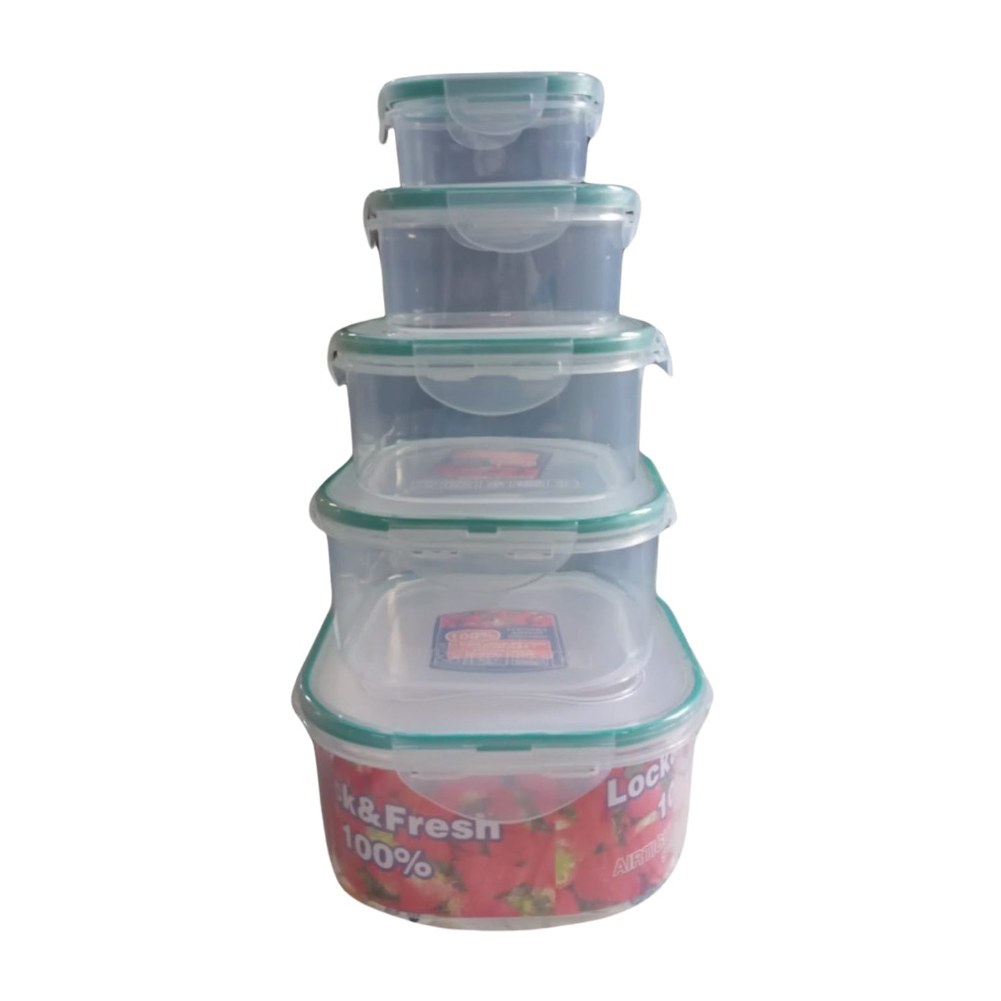 Kitchen Storage Containers Set – Fridge Organizer Lunch Boxes (5 Pcs) signaturekarts