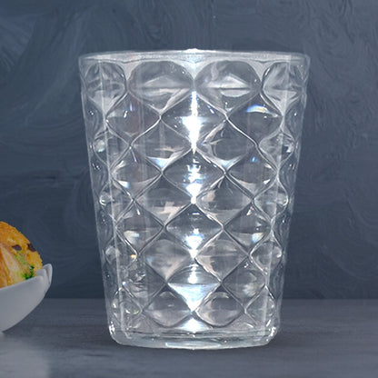 Apex Pyramid Design Unbreakable Plastic Glass – 300 ML Signature kart