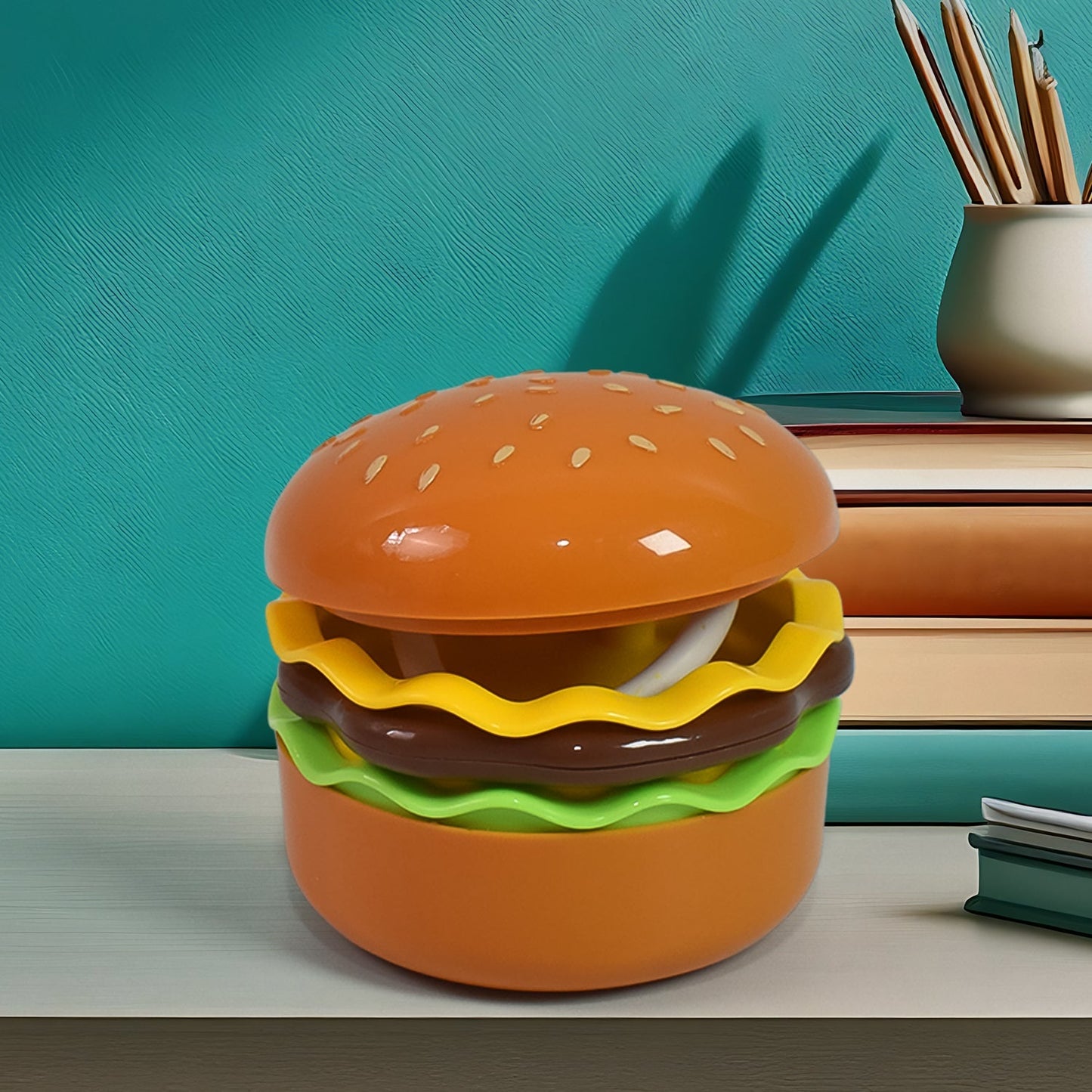 Burger Delight: Folding LED Night Lamp (1 Pc) Signaturekarts