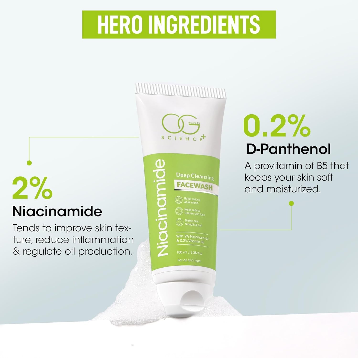 OG Beauty Niacinamide Deep Cleansing Facewash - (1 Pc / 100Ml) signaturekarts