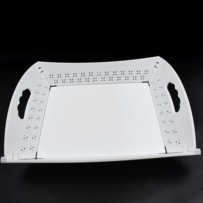 Foldable Plastic Serving Tray - Portable with Handle for Kitchen & Dining (1pc) signaturekarts