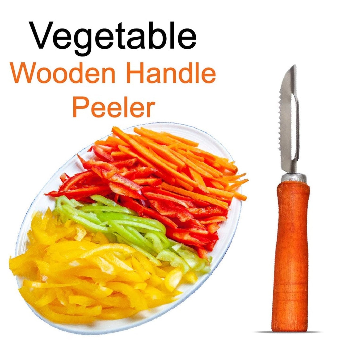 Wooden Handle and Stainless Steel Vegetable Peeler Signature Kart