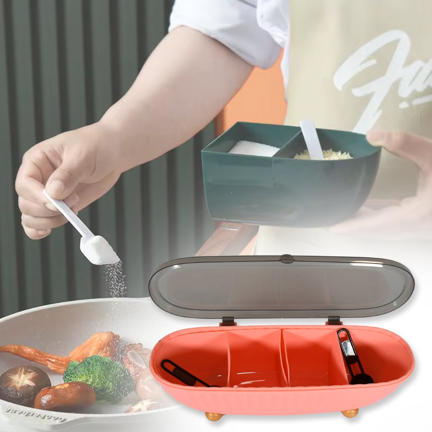 Spice Bottle Spice Jar Durable Seasoning Box Food Grade Tray for Kitchen  1 Pc signaturekarts