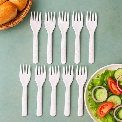Compostable Bagasse Fork – 10 Pcs Pack signaturekarts