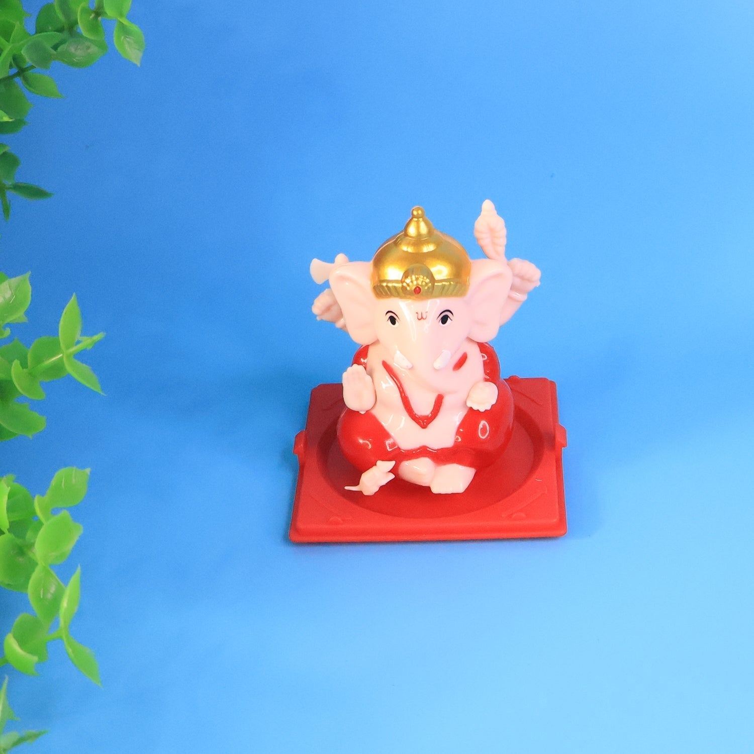 Decorative Small Lord Ganesh Idol in Transparent Case (1 Pc) signaturekarts