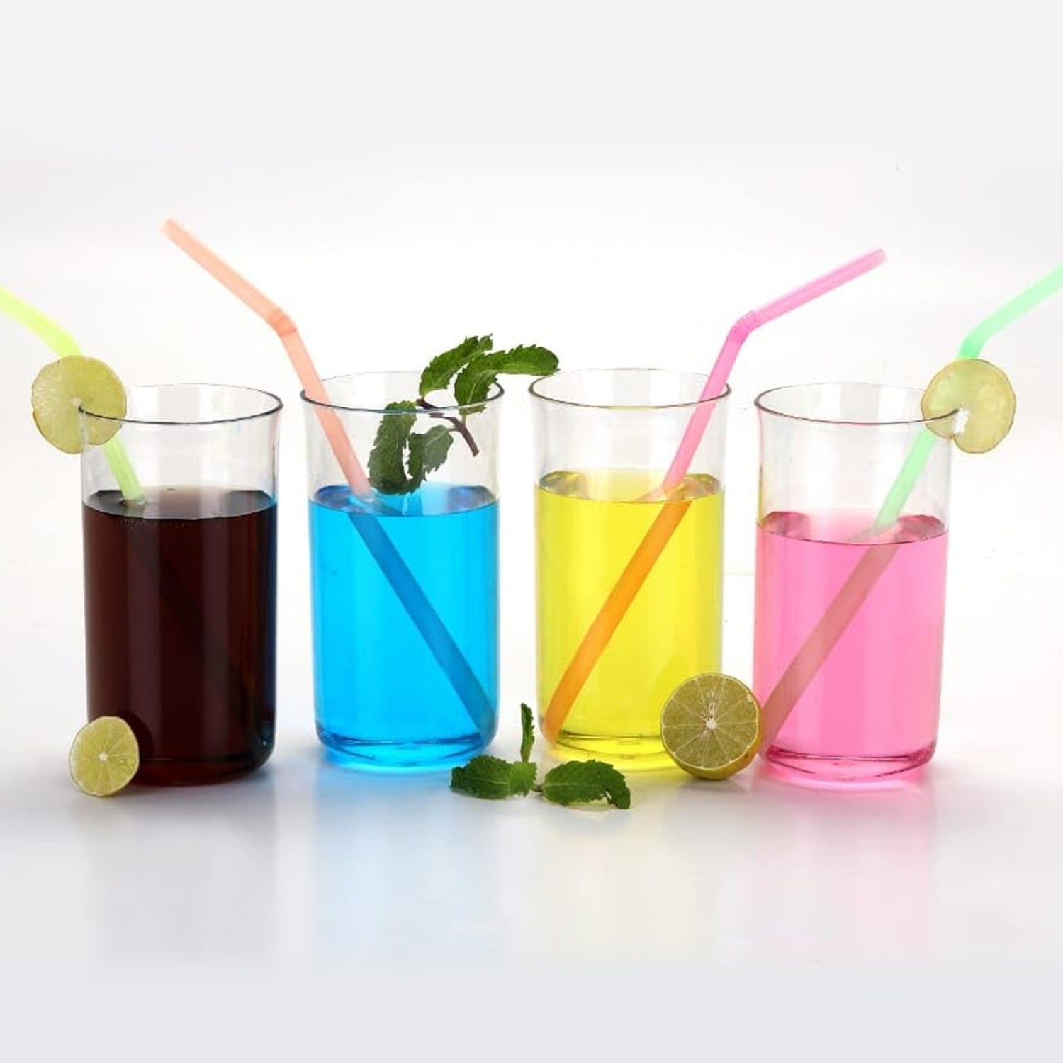 Glossy Plastic Glass Set (6 Pc / 300 ML) The Morsignaturekarts