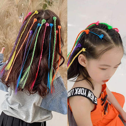 Kids Hair Extensions with Hair Clips (6 Pc Mix Color) signaturekarts