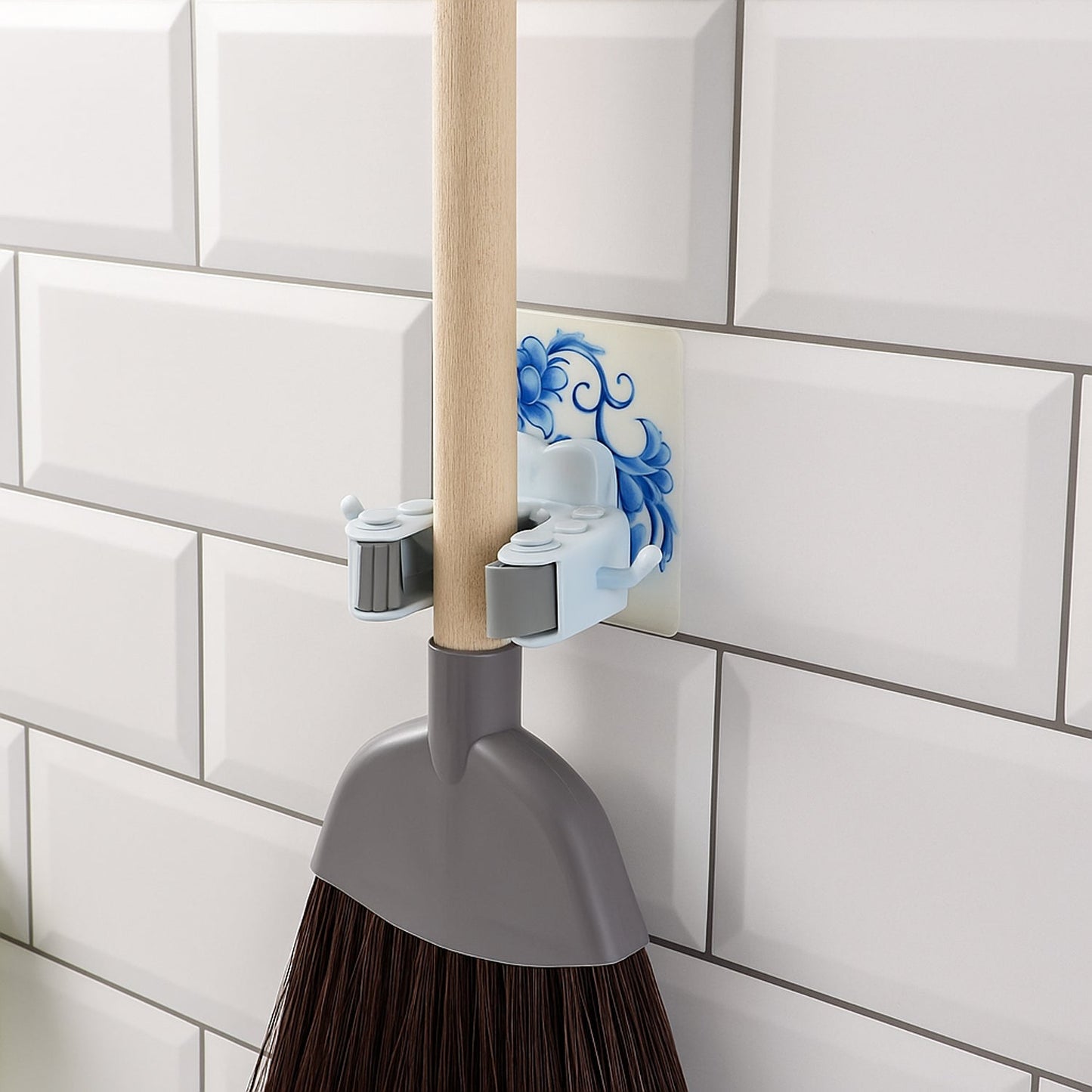 Wall Mounted Mop and Broom Holder Clip (1 Pc) signaturekarts