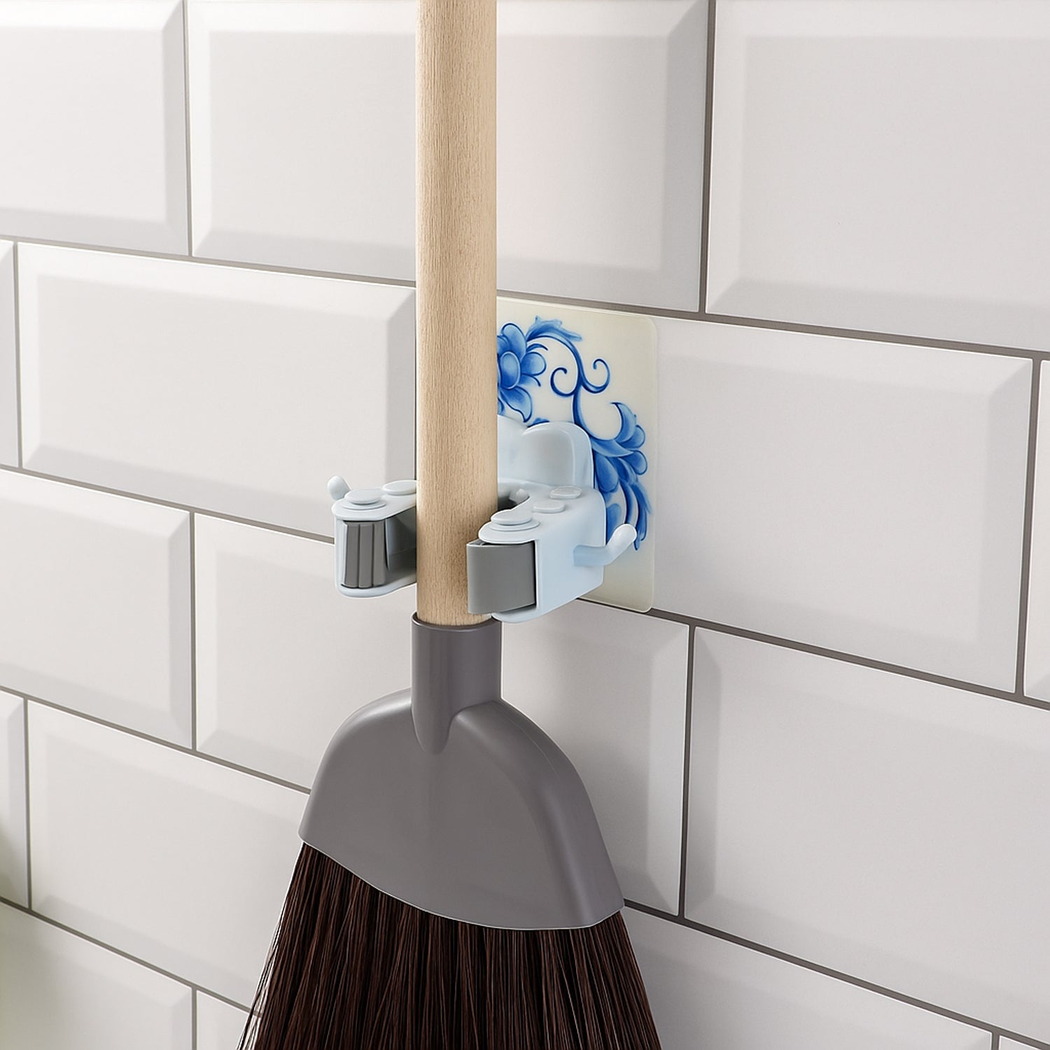 Wall Mounted Mop and Broom Holder Clip (1 Pc) signaturekarts