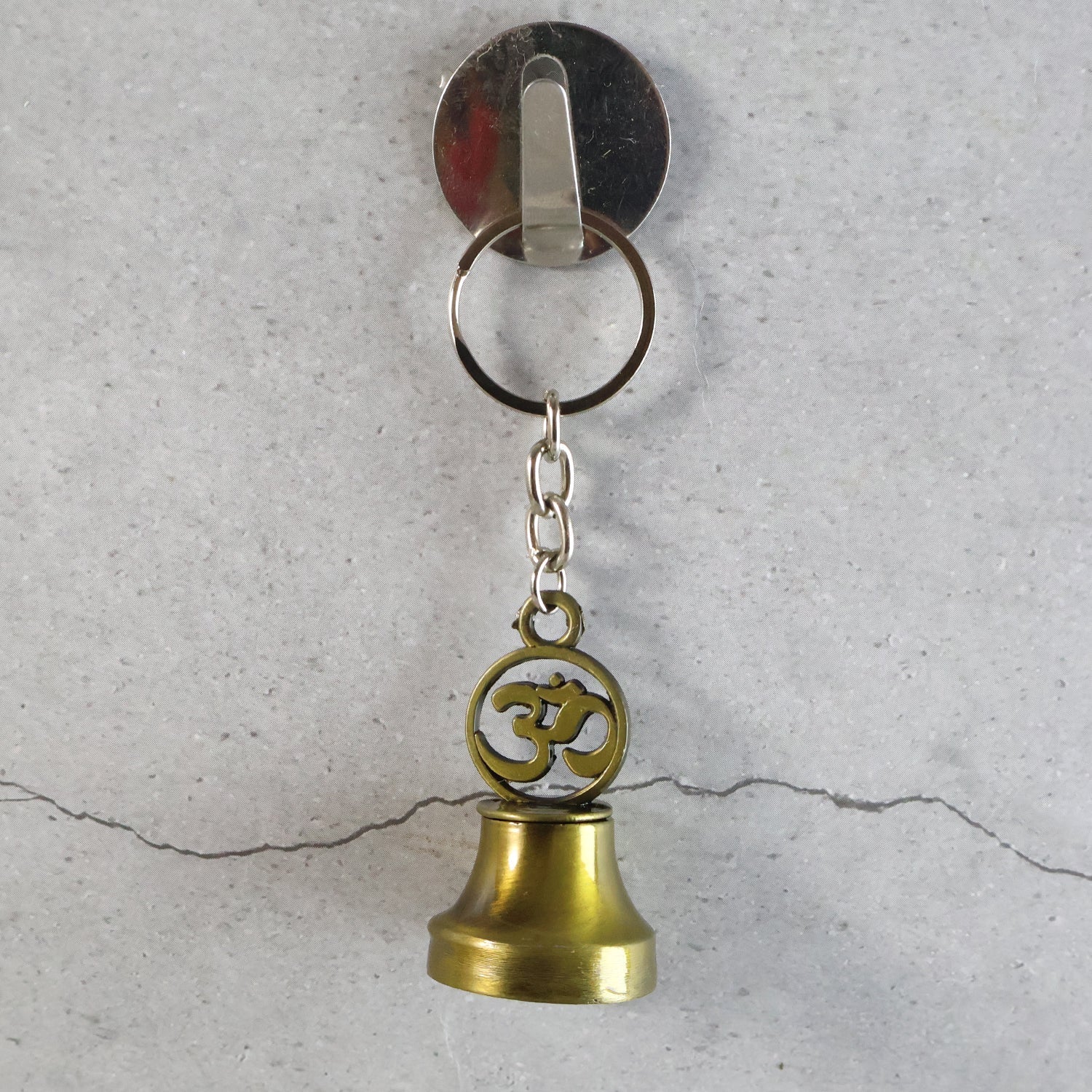 Om Symbol Temple Bell Metal Keychain (1 Pc) signaturekarts