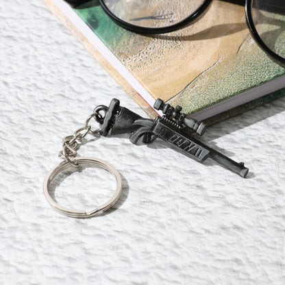 Premium Metal Rifle Gun Shape Keychain (1 Pc) signaturekarts