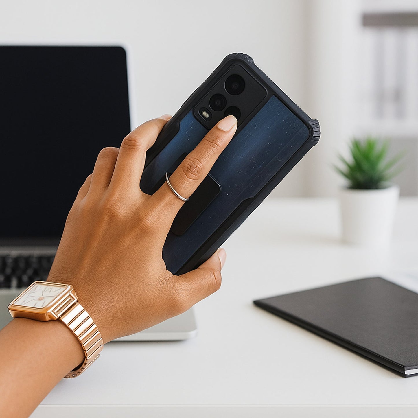 Mobile Phone Finger Stand, 360°Rotation Phone Ring Stand Holder (1 Pc / Mix Color) signaturekarts