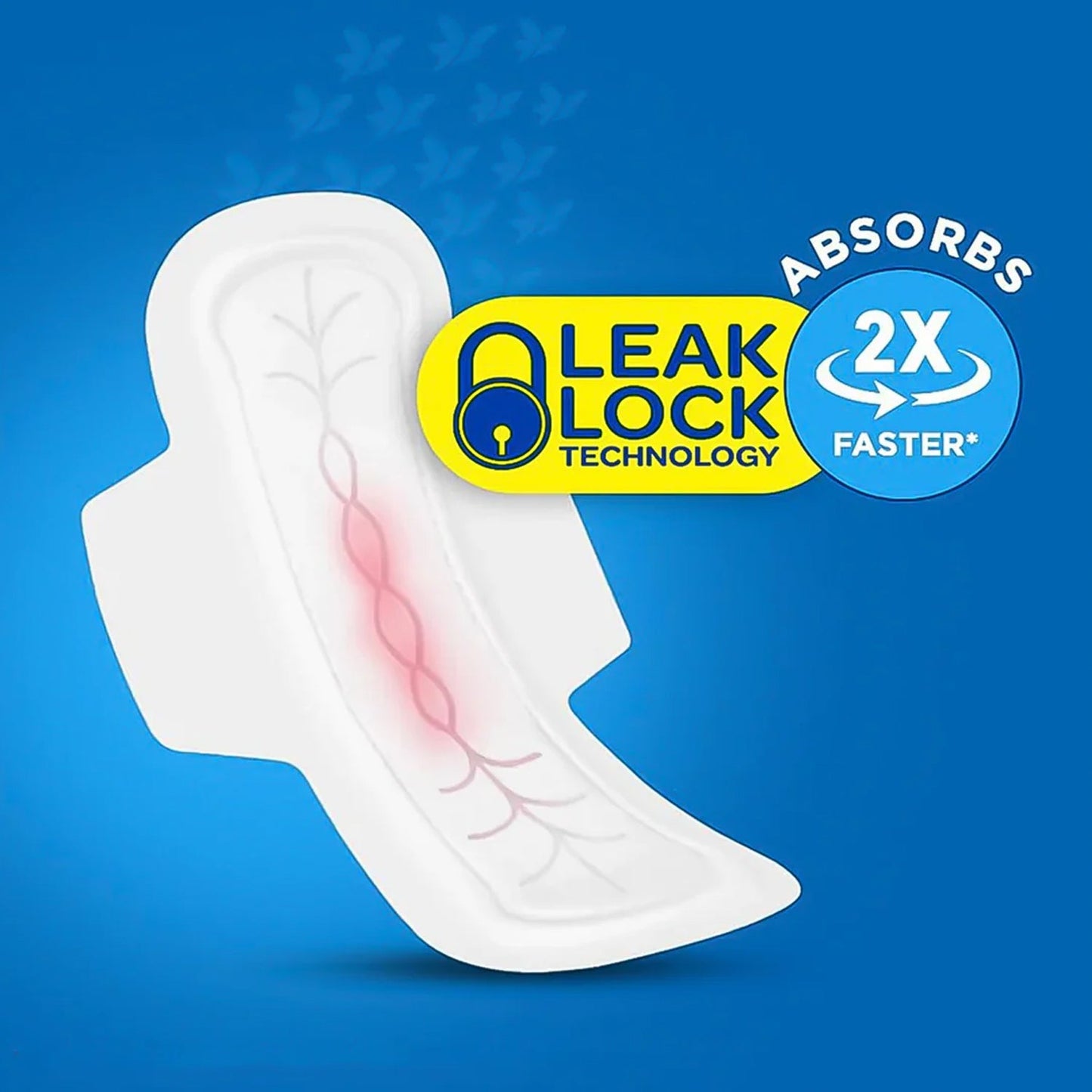 Beautiful Basics Blue Lady Long Pads With Wides Wings Sanitary Pads – 330 mm, 40-Pack signaturekarts