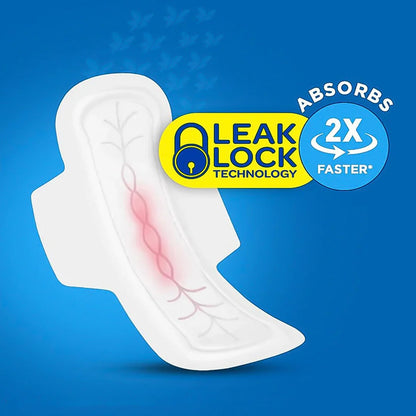 Beautiful Basics Blue Lady Long Pads With Wides Wings Sanitary Pads – 330 mm, 40-Pack signaturekarts