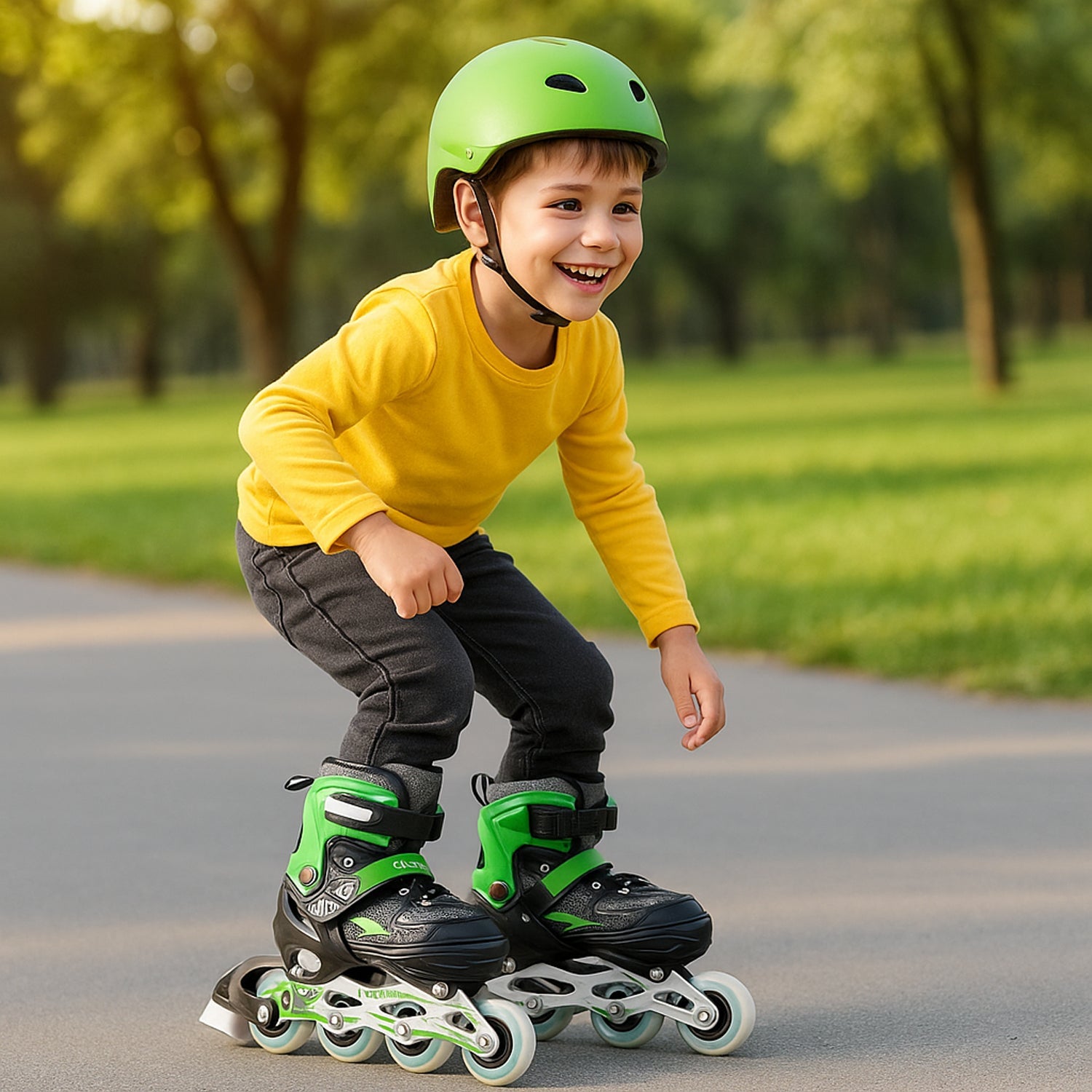 Professional Adjustable Inline Skates for Kids and Adults (Large / 1 Pair) signaturekarts